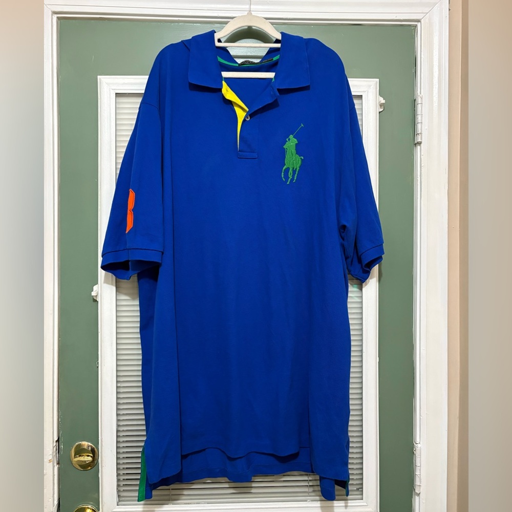 Polo Ralph Lauren Custom Fit #3 Big Pony Polo Ruby Shirt Size 2XLT Preppy